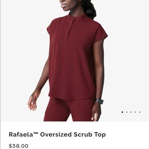 Figs burgundy women scrub set